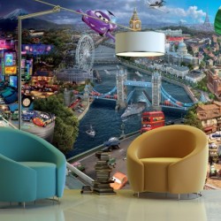 Детски фототапет Колите- свят 360х254 см