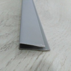 ПВЦ Завършващ профил за ламперия - Сив