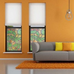 Самозалепващо  фолио Витраж Жълто-зелено