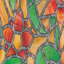 Самозалепващо  фолио Витраж Жълто-зелено