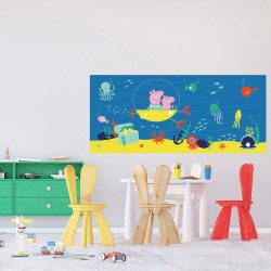 Фототапет Дисни Премиум Прасето Пепа в океана 170х75 см