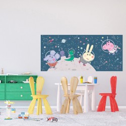 Фототапет Дисни Премиум Прасето Пепа в космоса 170х75 см