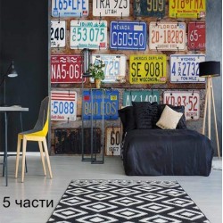 фототапет plate numbers