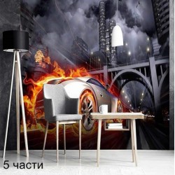 фототапет car in flames
