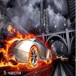 фототапет car in flames