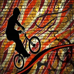 фототапет bicycle red