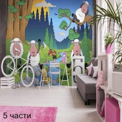 фототапет sheep in forest