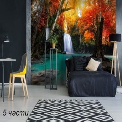 фототапет deep forest waterfall