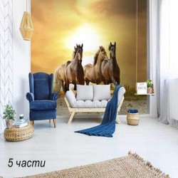 фототапет horses in sunset