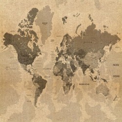 Фототапет Премиум Винтидж карта на света