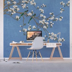 Фототапет Премиум Пролет синьо