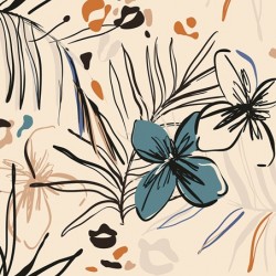 Фототапет Премиум Графични цветя