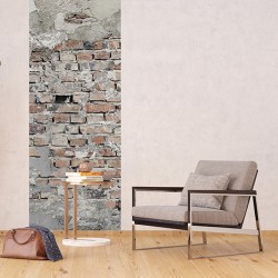 Фототапет Премиум Тухлена стена сиво