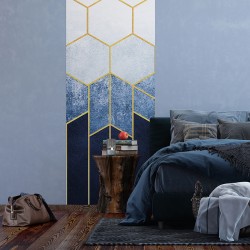 Фототапет Премиум Пчелна пита синьо