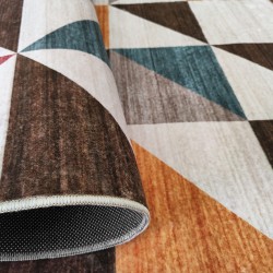 Килим Хималая геометрия кремаво-кафяво 