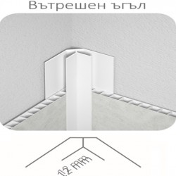ПВЦ вътрешен Ъгъл за Ламперия