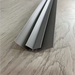 ПВЦ вътрешен Ъгъл за Ламперия - Сив