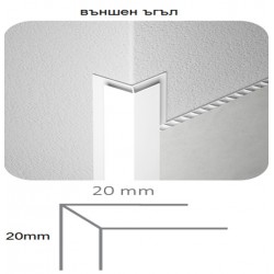 ПВЦ  външен Ъгъл за Ламперия