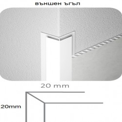 ПВЦ  външен Ъгъл за Ламперия