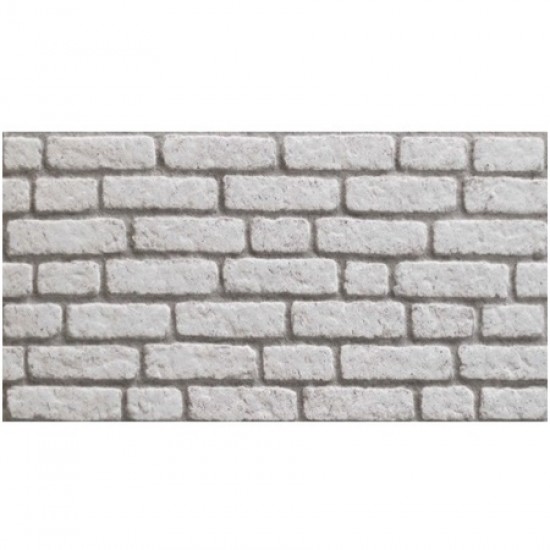 Декоративен стенен панел бяла тухла 120x50x2см