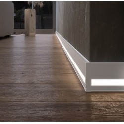 ПВЦ Перваз CUBICA LS80 за LED осветление – Бял