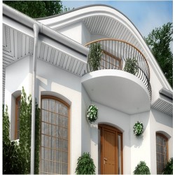 Облицовка за стрехи - винилов софит Бял Перфориран