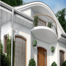 Облицовка за стрехи - винилов софит Бял Перфориран