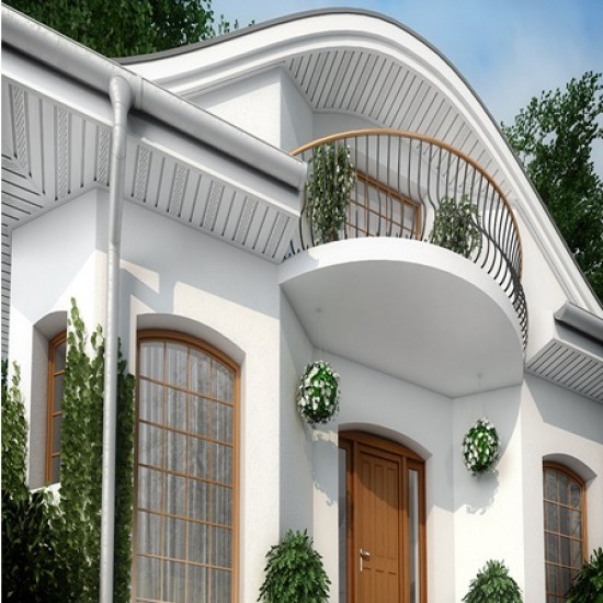 Облицовка за стрехи - винилов софит Бял Перфориран