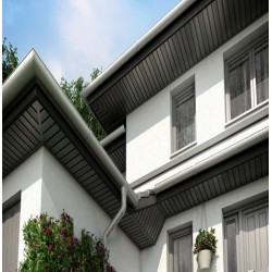 Облицовка за стрехи - винилов софит Графит Перфориран