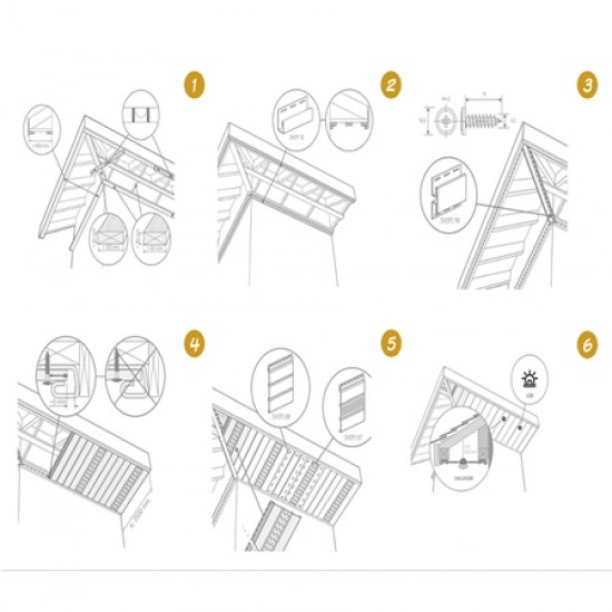 Облицовка за стрехи - винилов софит Бял Перфориран