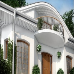 Облицовка за стрехи - винилов софит Бял Неперфориран