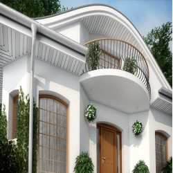 Облицовка за стрехи - винилов софит Бял Неперфориран