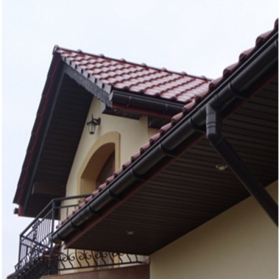 Облицовка за стрехи - винилов софит Кафяв Неперфориран