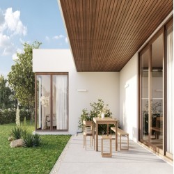 Облицовка за стрехи - винилов софит Орех Неперфориран