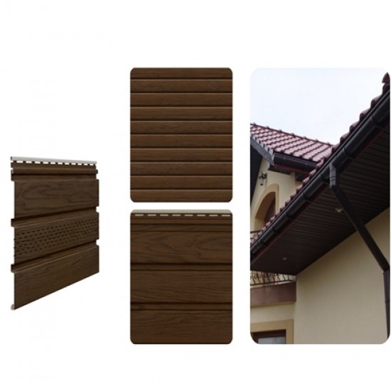 Облицовка за стрехи - винилов софит Орех Перфориран