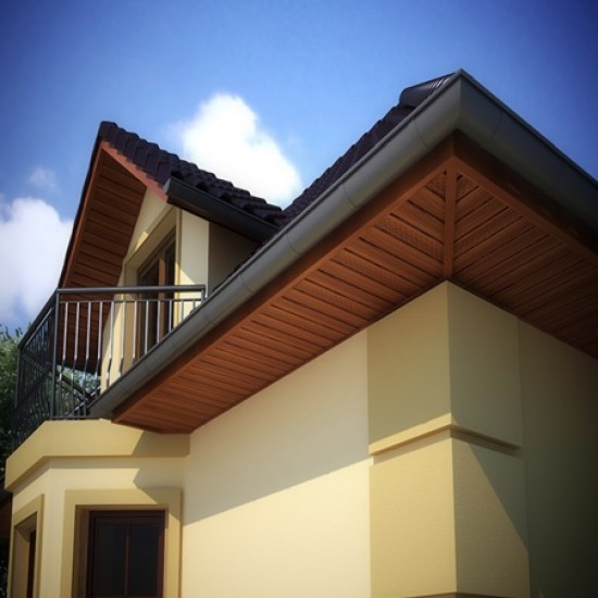 Облицовка за стрехи - винилов софит Златен Дъб Перфориран