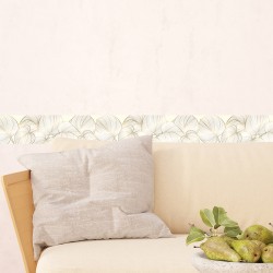 Самозалепващ фриз Листа златен контур 138х500 см