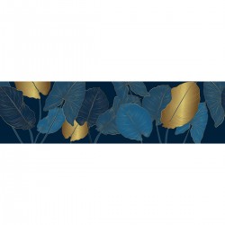 Самозалепващ фриз Сини листа 138х500 см