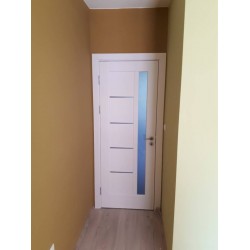 Интериорна врата Грета - Бяла мат Остъклена