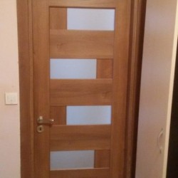 Интериорна врата Пиана - Златна елха Остъклена