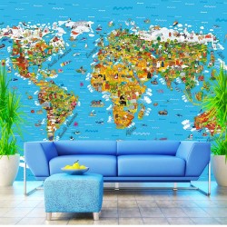 Детски Фототапет Детска карта