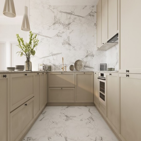 Винил SPC STONE Calacatta Snow