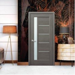 Интериорна врата Грета - Сива Остъклена