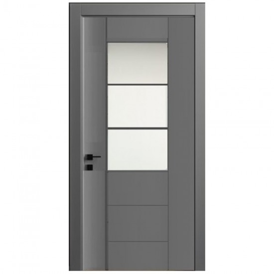 Интериорна врата Рина Антрацит Остъклена