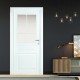 Интериорна врата Рома Бяла Мат Остъклена