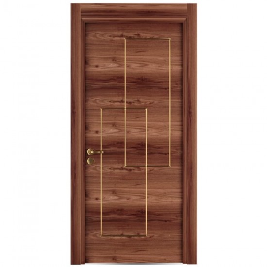Интериорна врата Инфинити Орех Златисти Лайсни
