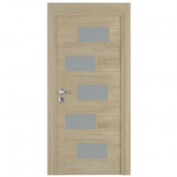 Интериорна врата Пиано Светъл Дъб Остъклена