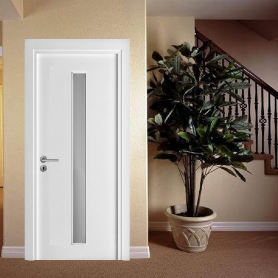 Интериорна врата Сиена Бял Дъб Остъклена