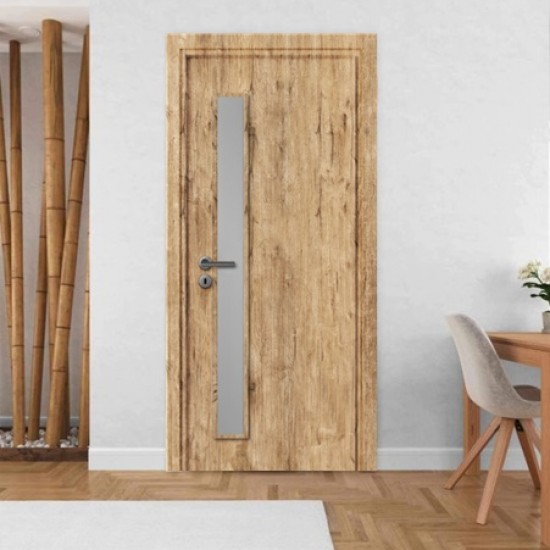 Интериорна врата Сити G Натурален Дъб Остъклена